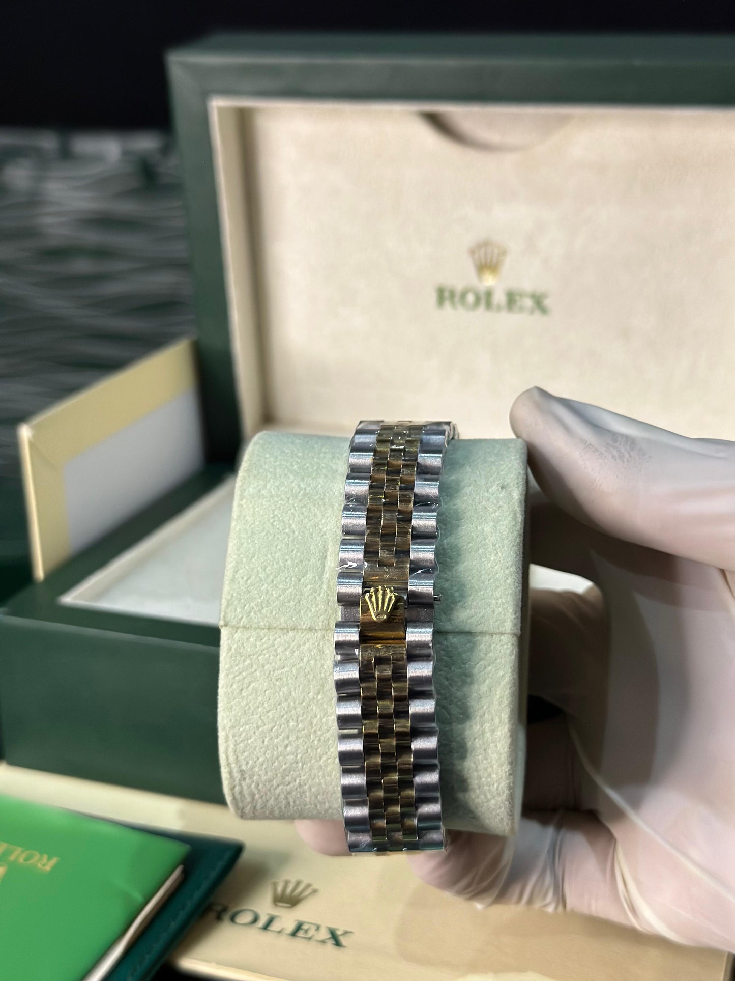 ROLEX  Date-Just  Two Tone - Blue Diamond Dial