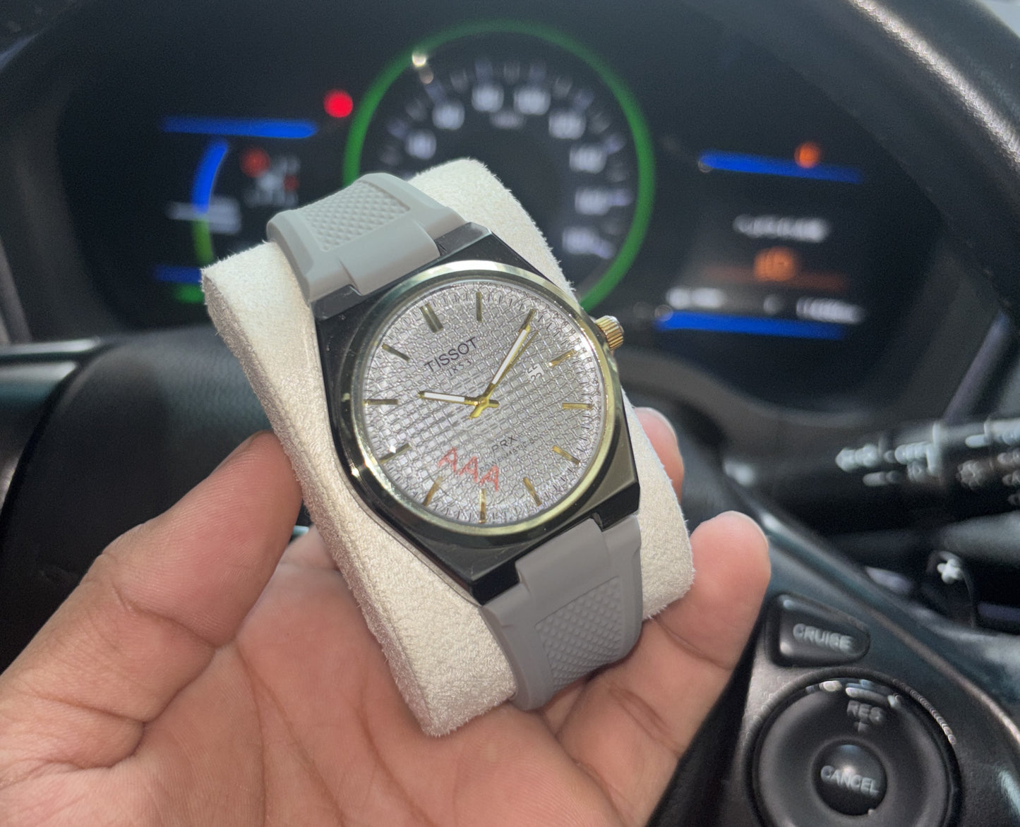 Tissot PRX – Silver Dial  Grey Strap